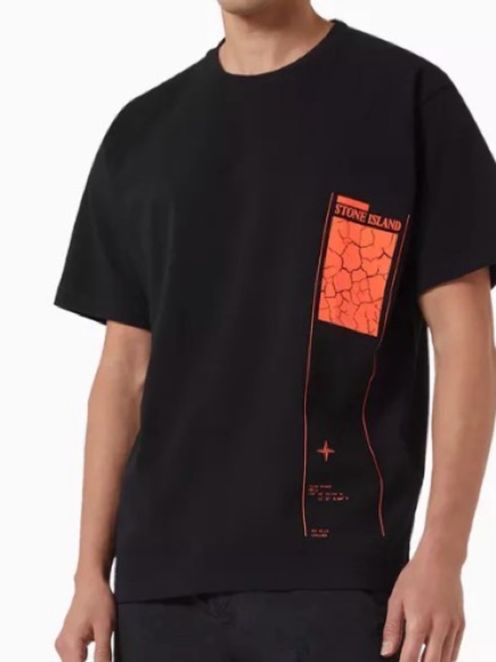 STONE ISLAND Spine Book-Print T-Shirt Black Size 3X